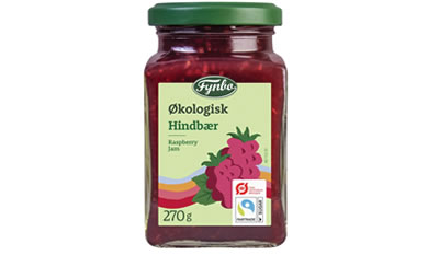 Økologisk hindbærmarmelade